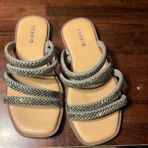 Torrid size 7W sandals